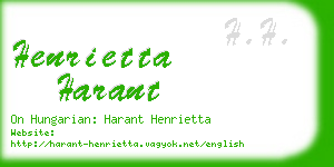 henrietta harant business card